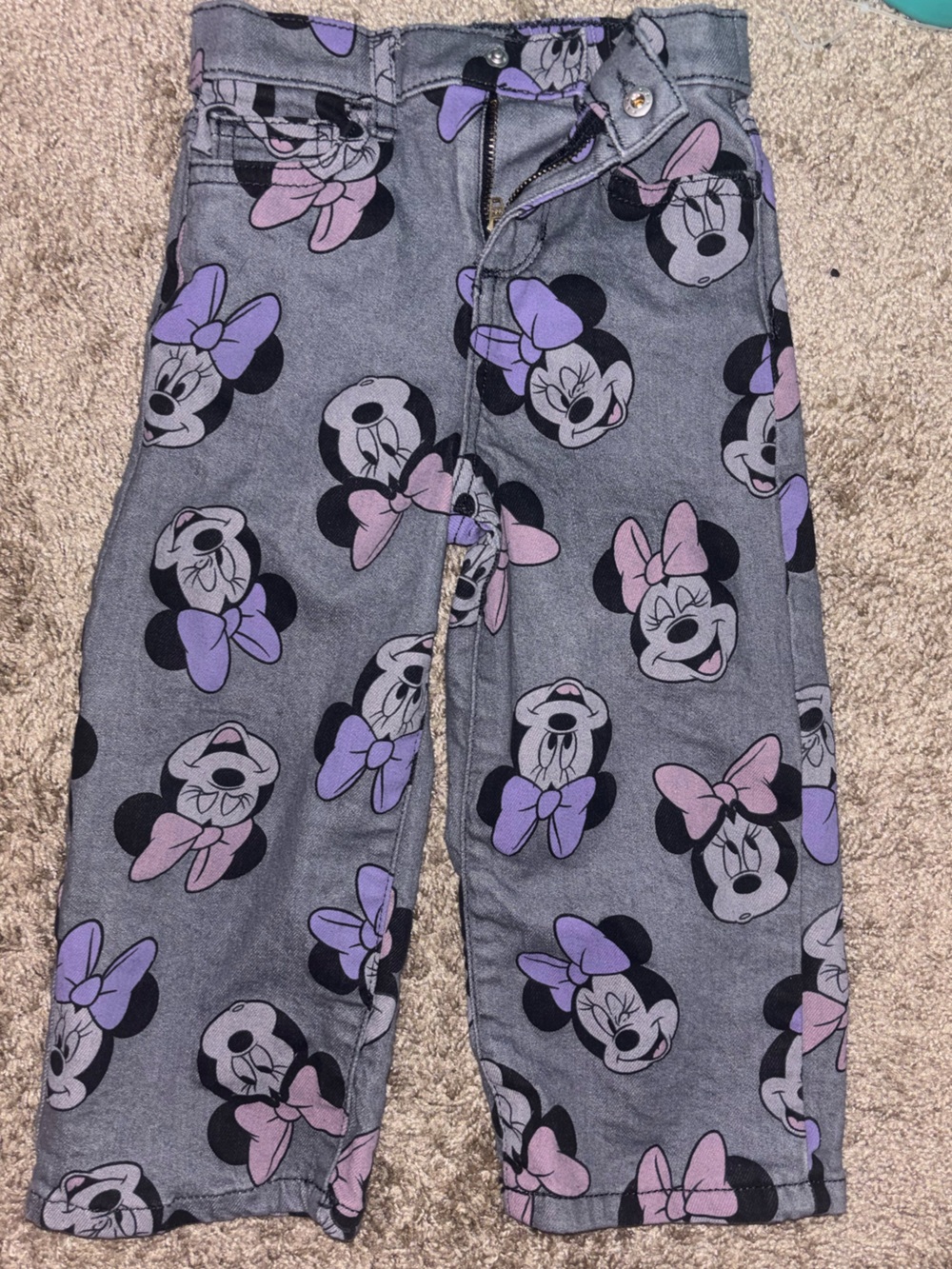 Disney Minnie Mouse Gray Denim Jeans 3T